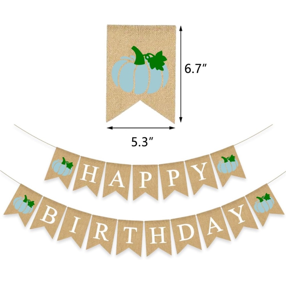 ✨3/$10 Happy Birthday Pumpkin Banner